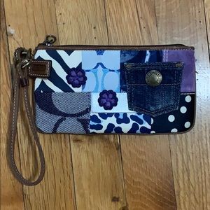 Coach Authentic Denim Wristlet